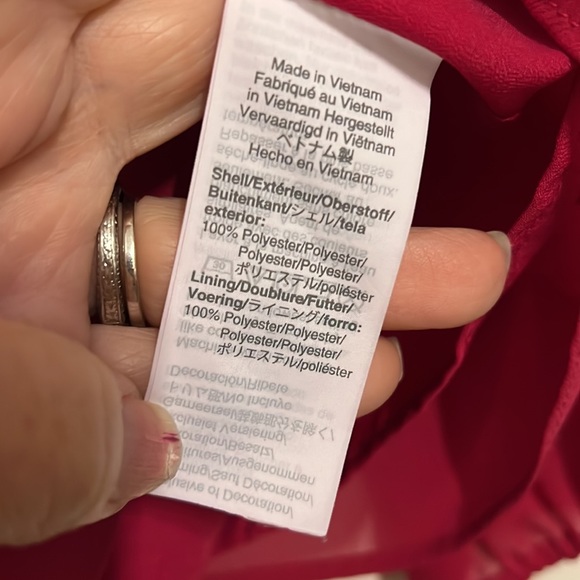 J. Crew light silky fabric. Self Lined. Beautiful tucked or left outside. Med - Picture 6 of 6